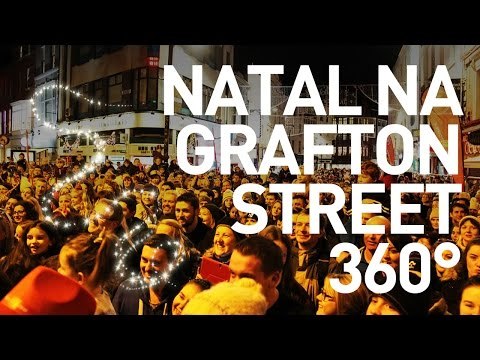 Luzes de Natal na Grafton Street em 360°