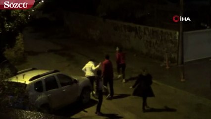 Kızlı erkekli sokak kavgası kameralara yansıdı