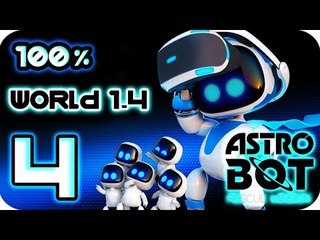 Astro Bot: Rescue Mission Walkthrough Part 4 | 100% (PS4 PSVR) World 1-4 : Cliffhanger