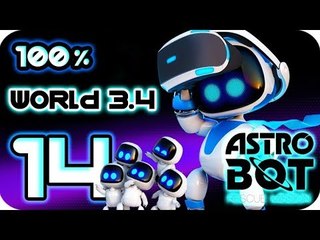 Astro Bot: Rescue Mission Walkthrough Part 14 | 100% (PS4 PSVR) World 3-4 : Fluffy Feathers