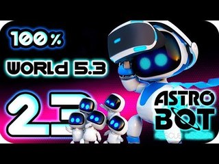Astro Bot: Rescue Mission Walkthrough Part 23 | 100% (PS4 PSVR) World 5-3 : Dojo Danger