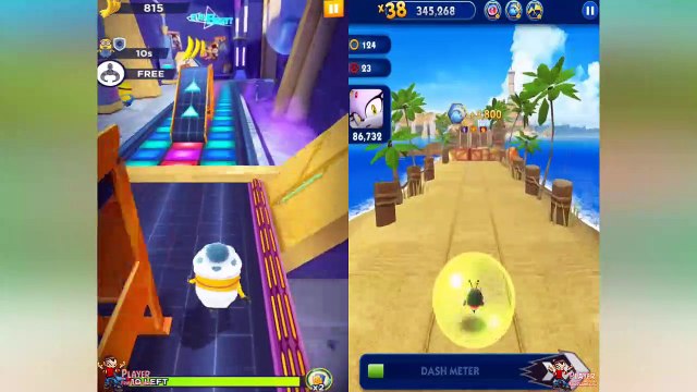 Baby Minion Costume Vs Charmy Bee - Minion Rush Vs Sonic Dash