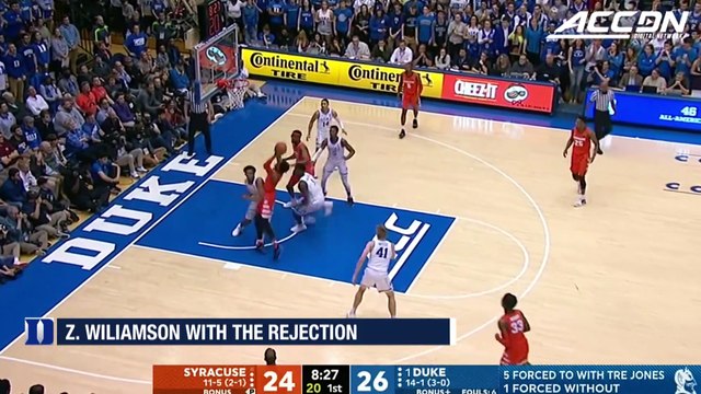 Duke's Zion Williamson Sends It Back