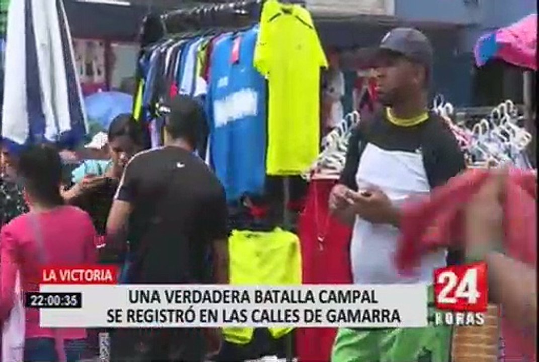 Enfrentamiento en Gamarra entre comerciantes ambulantes y municipio de La Victoria