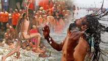 Kumbh Mela 2019 : Prayagraj में पहला शाही स्नान, साधू संतों ने लगाई आस्था की डुबकी | वनइंडिया हिंदी