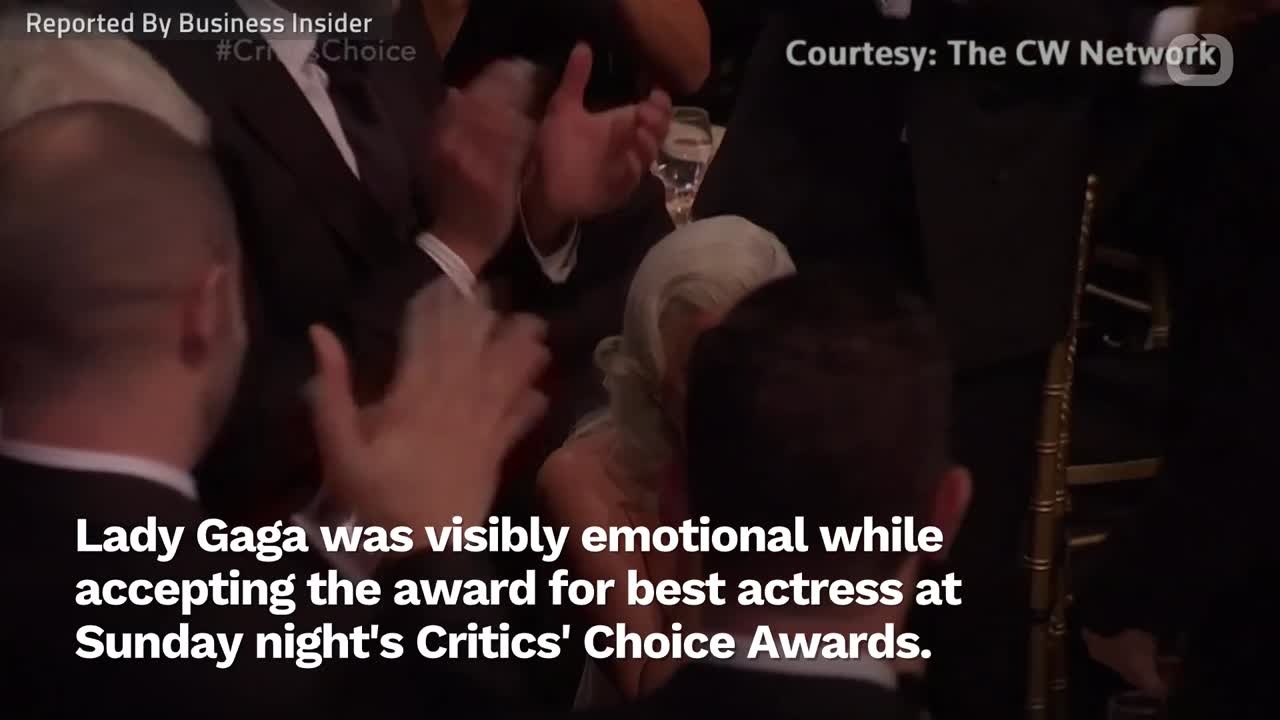 Lady Gaga Gave A Defiant Response When They Played The Music To End Her Critics' Choice Awards Speech
