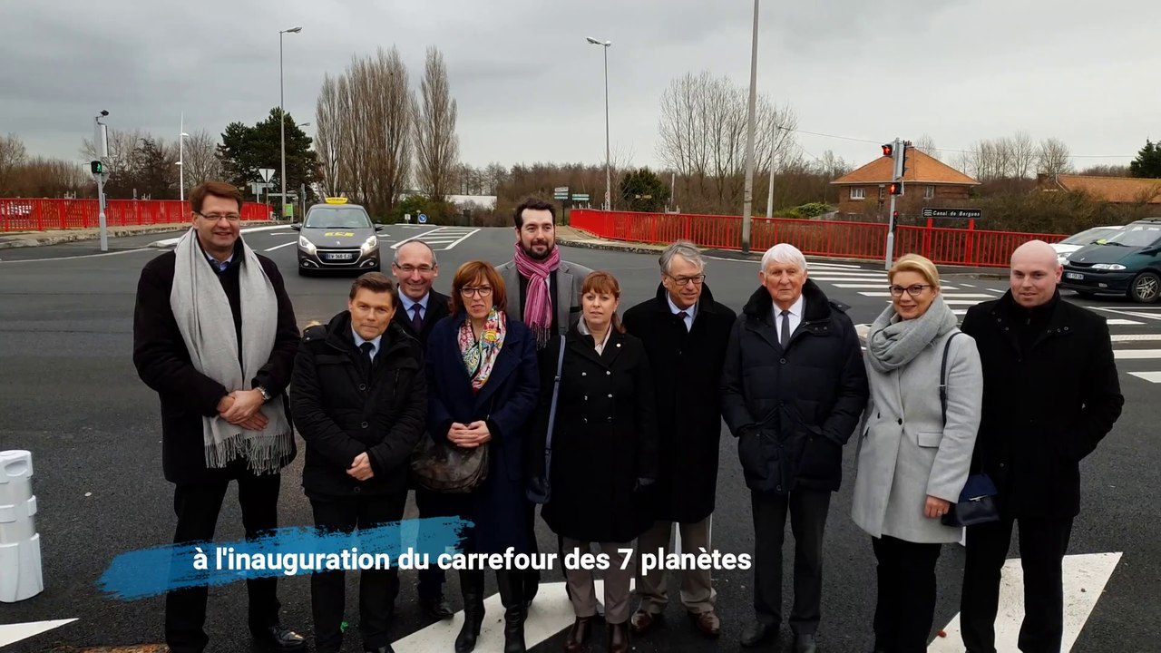 A l'inauguration du carrefour des 7 planètes