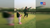 Bollywood actor Akshay Kumar enjoying kite festival with his little princess-Tv9