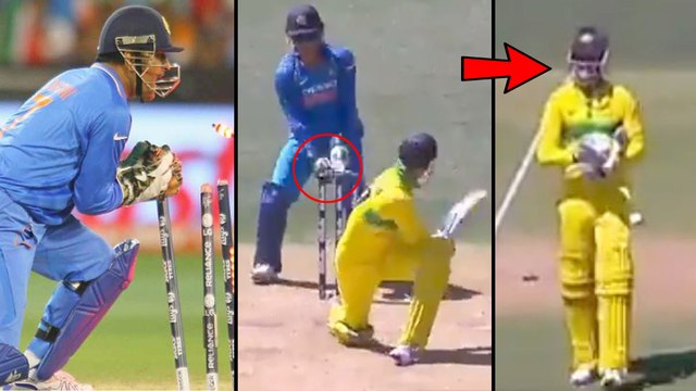 India vs Australia 2nd ODI : Dhoni’s Stump Out Sends Peter Handscomb Packing | Oneindia Telugu