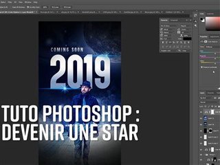 Timelapse Photoshop : un poster de star d'Hollywood