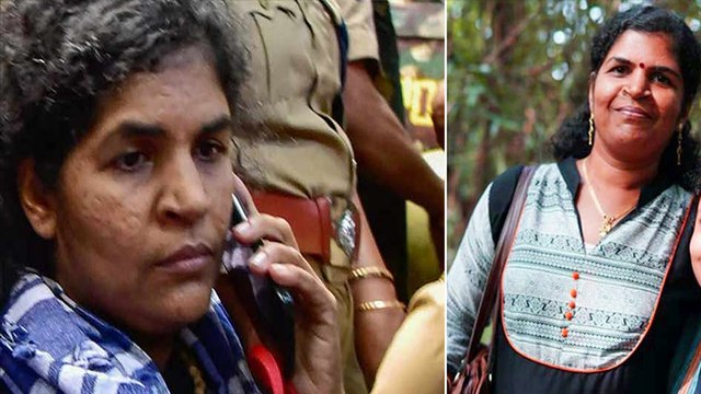 சபரிமலை சென்ற பெண்ணுக்கு அடி உதை- வீடியோ