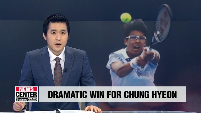 Chung Hyeon takes on 1st round victory at Australia Open