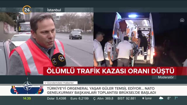 Ölümlü trafik kazası oranında düşüş