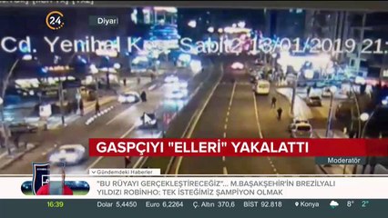 Gaspçıyı "elleri" yakalattı