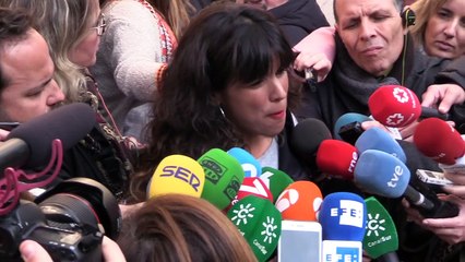 Teresa Rodriguez tras la sesión en el Parlamento Andaluz