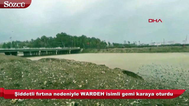 Mersin’de kargo gemisi karaya oturdu