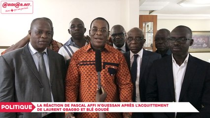 Download Video: La réaction de Pascal Affi N’Guessan après l’acquittement de Laurent Gbagbo et Blé Goudé