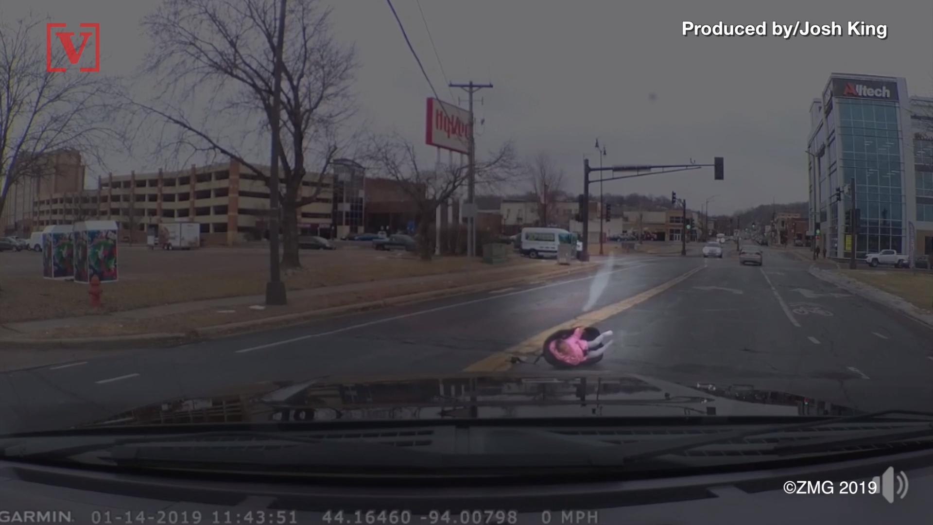 ⁣Shocking Video Shows the Moment a Child Falls Out of a Moving Car