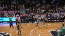 Dinwiddie sinks 3-pointer from half-court logo