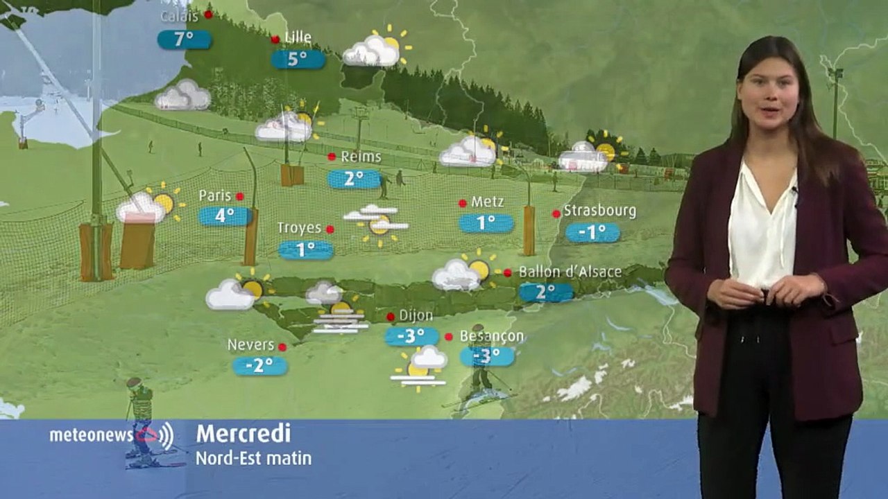 La météo de ce mercredi 16 janvier en Lorraine et en Franche-Comté