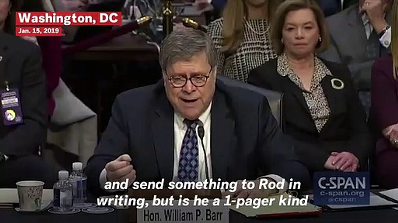 Lindsey Graham And William Barr Agree: President Trump Is a '1-Pager Kind Of Guy'