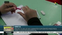 Maestros griegos protestan contra proyecto de ley de contrataciones