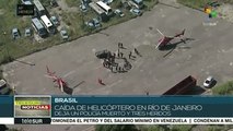 Un muerto y tres heridos tras caída de helicóptero policial en Brasil