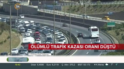 Ölümlü trafik kazası oranı düştü
