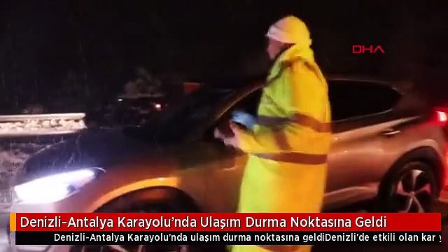 Denizli-Antalya Karayolu'nda Ulaşım Durma Noktasına Geldi