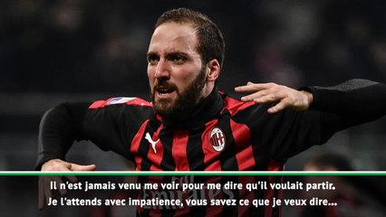 Milan - Gattuso : "Higuain est heureux et je veux qu'il joue"