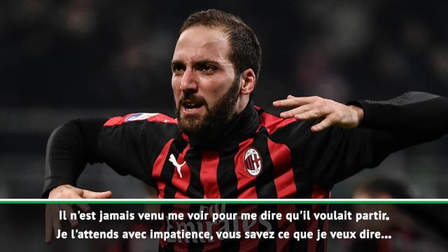 Milan - Gattuso : Higuain est heureux et je veux qu'il joue