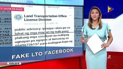 LTO, nagbabala vs pekeng Facebook accounts