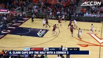 Virginia's Kihei Clark Sinks Buzzer-Beater 3 To End Blistering 1st Half