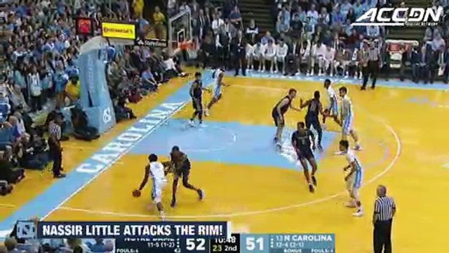 UNC's Nassir Little Dunks After Exploding To The Rim