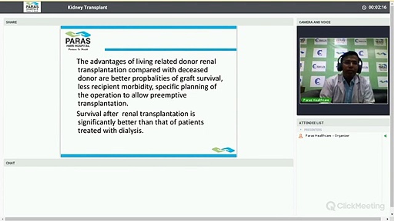 Live Webinar | kidney transplant (किडनी ट्रांसप्लांट) | Dr Prabhat Ranjan, Paras Patna पारस पटना