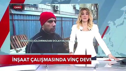 Kadıköy'de Vinç Devrildi