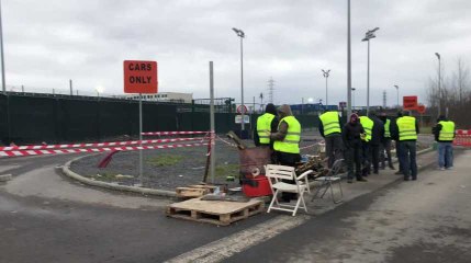 Baudour : les Gilets jaunes bloquent le site de Google