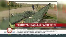 Terör yandaşları kayyum belediye tarafından yapılan parkı yıktı