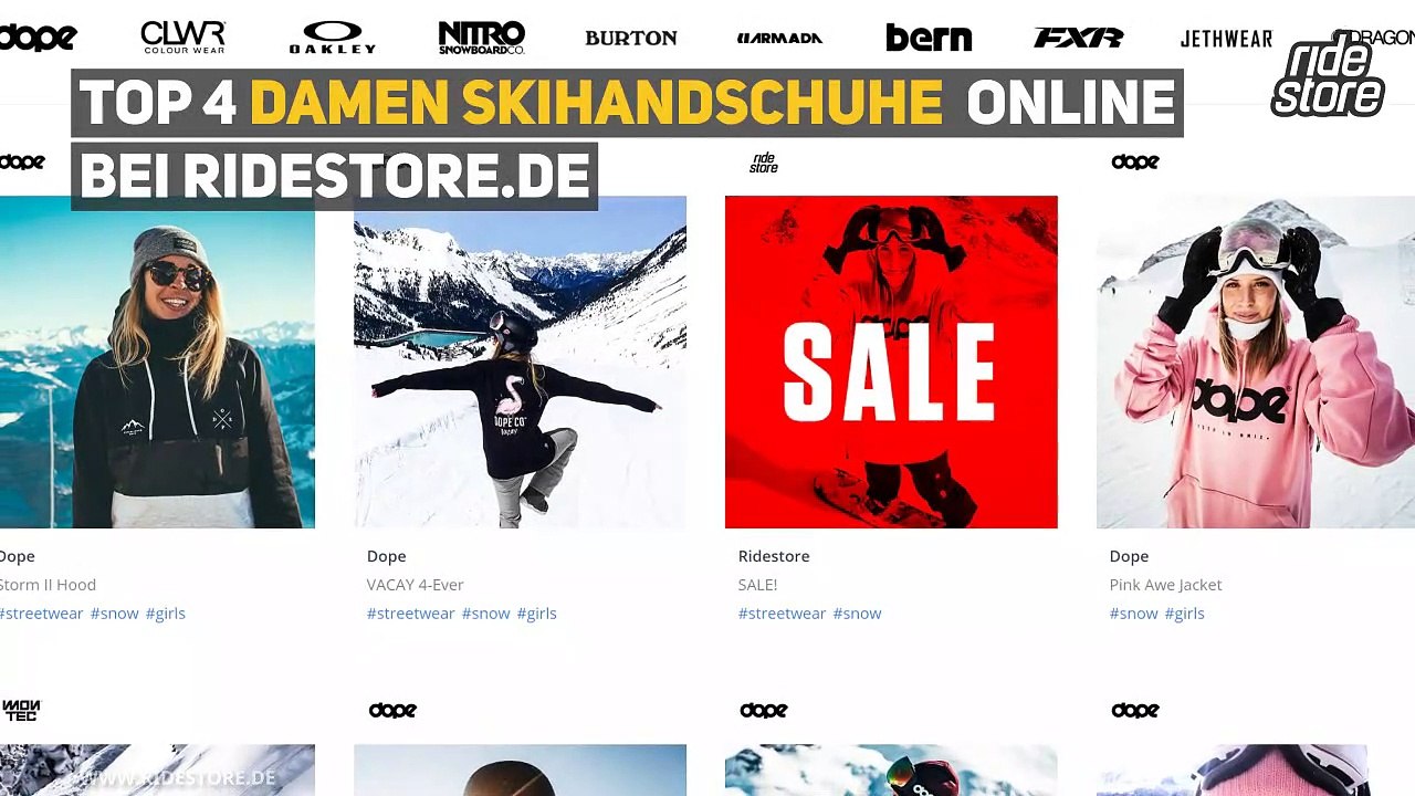 Top 4 Damen Skihandschuhe online bei Ridestore
