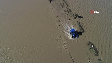 Adeta Gölü Andıran Tarım Arazileri Havadan Görüntülendi