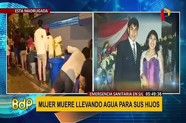 SJL: mujer muere llevando agua para sus hijos tras caer de escalera informal