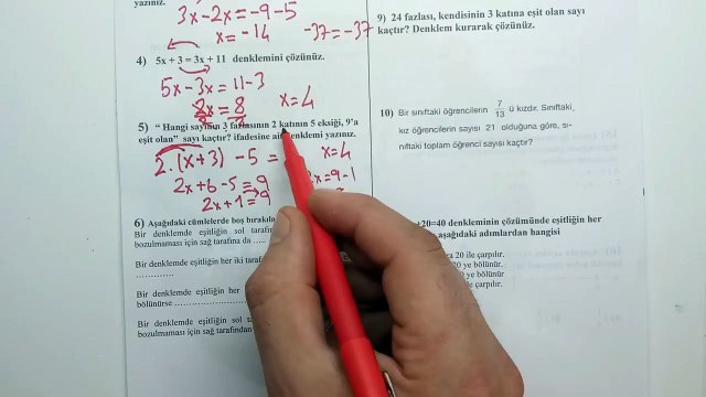 7. Sınıf MATEMATİK 1. Dönem 2. Yazılı Soruları ve Çözümü 2018-2019 (%99 Çıkabilir )