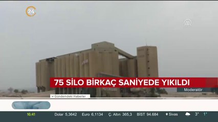 75 silo birkaç saniyede yıkıldı
