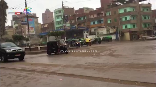 أمطار غزيرة ورياح شديدة وسقوط أعمدة إنارة فى الغربية