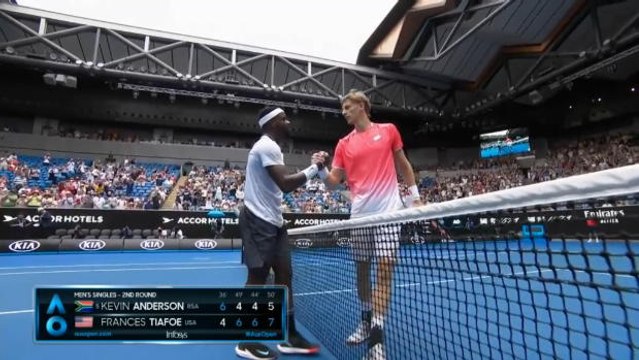 لقطة: تنس: بطولة استراليا المفتوحة: تيافو يُطيح بأندرسون خارج البطولة