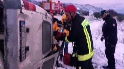 İşçi servisi devrildi: 12 yaralı - DENİZLİ