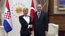 Cumhurbaşkanı Erdoğan, Hırvatistan Cumhurbaşkanı Kolinda Grabar-Kitaroviç ile görüştü