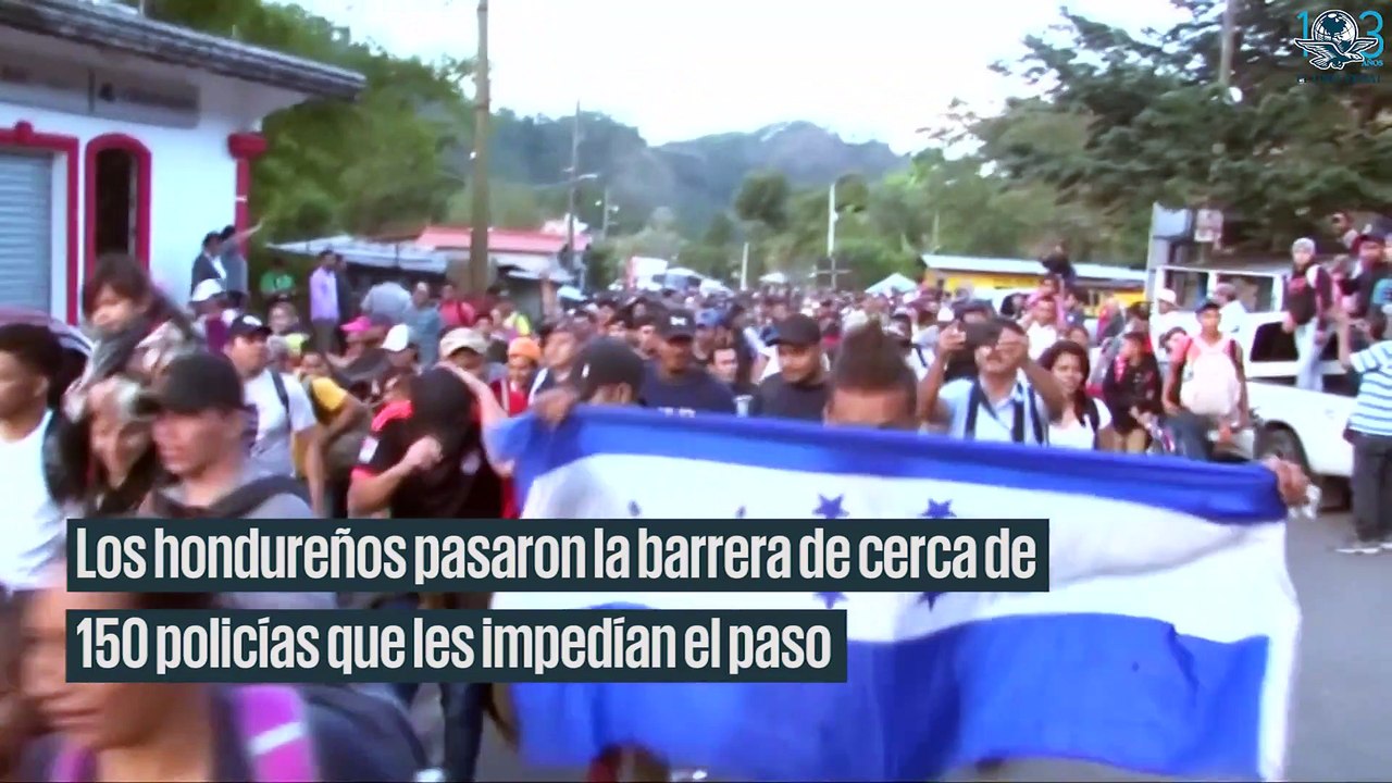 Migrantes sobrepasan a policías y llegan a Guat...