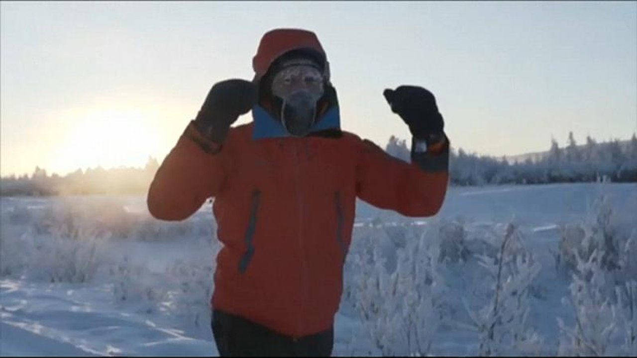 Minus 60 Grad: Wohltätigkeitslauf durch Eiseskälte