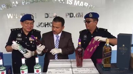 Johor police seized RM400,000 worth of alcohol